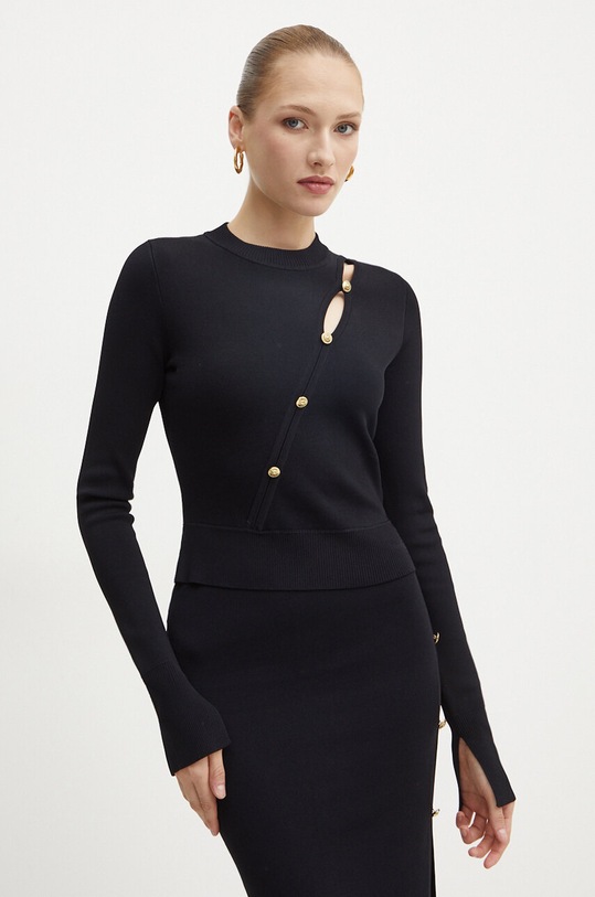 Sveter Versace Jeans Couture okrúhly čierna 77HAFMB3.CM61H