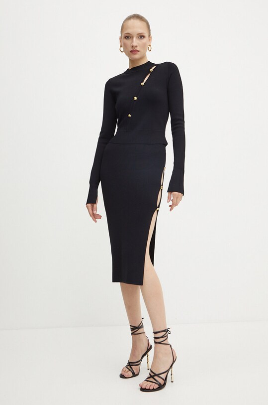 Светр Versace Jeans Couture 77HAFMB3.CM61H чорний AW24