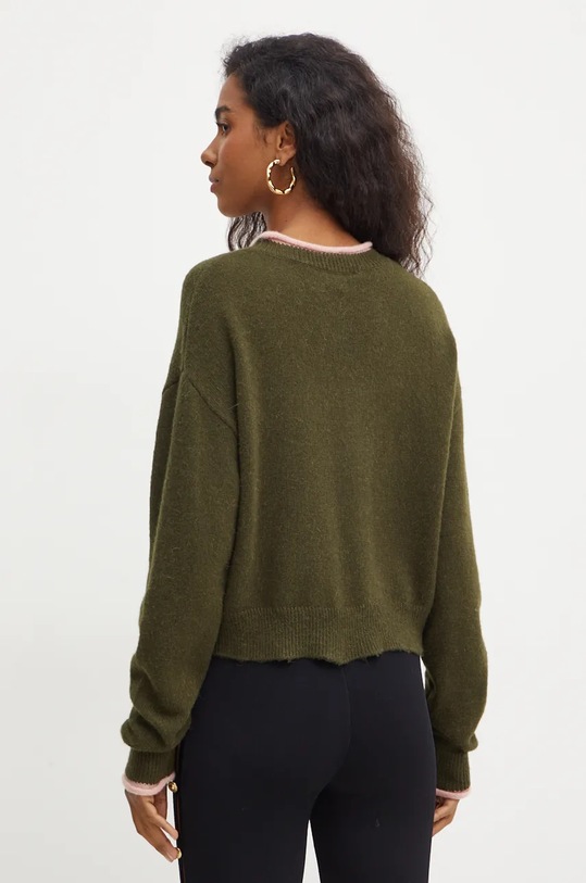 Îmbrăcăminte Versace Jeans Couture pulover din amestec de lână 77HAFM12.CMF18 verde