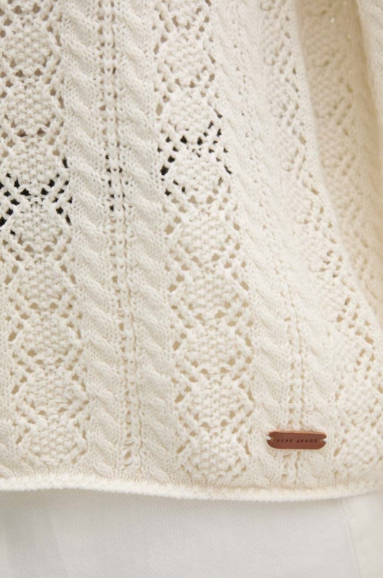 Pepe Jeans sweter bawełniany ISADORA PL702159 beżowy