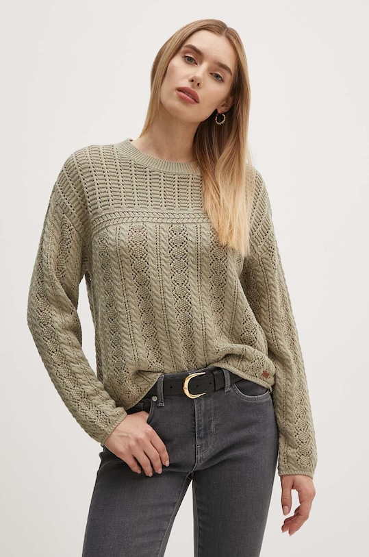 Pepe Jeans sweter bawełniany ISADORA bawełna zielony PL702159