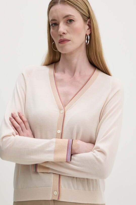PS Paul Smith sweter wełna beżowy W2R.402N.N31198