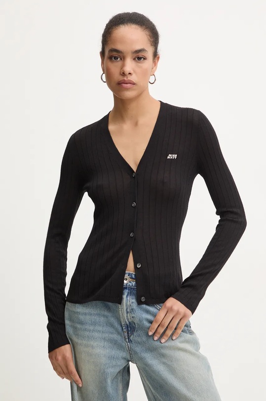 Miss Sixty cardigan din lana uni negru 6L3RJ3820000