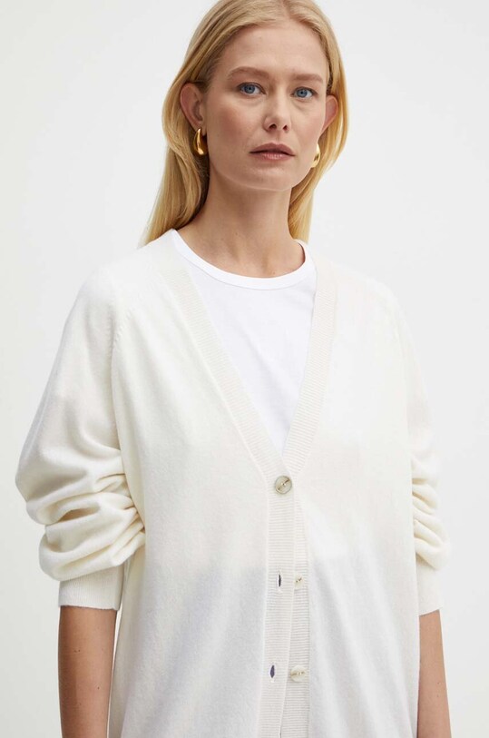 Max Mara Leisure kardigan wełniany beżowy 2426346018600