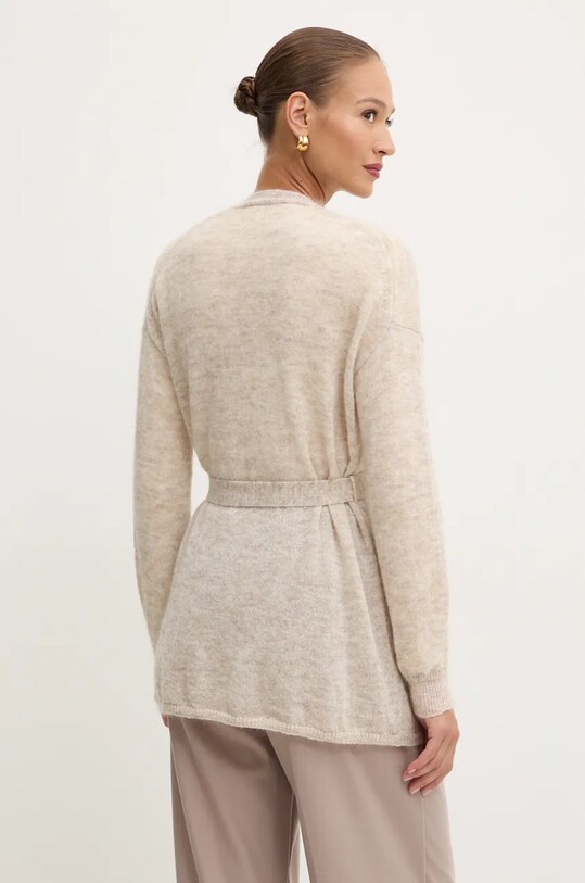 Odzież Max Mara Leisure kardigan wełniany 2426346038600 beżowy