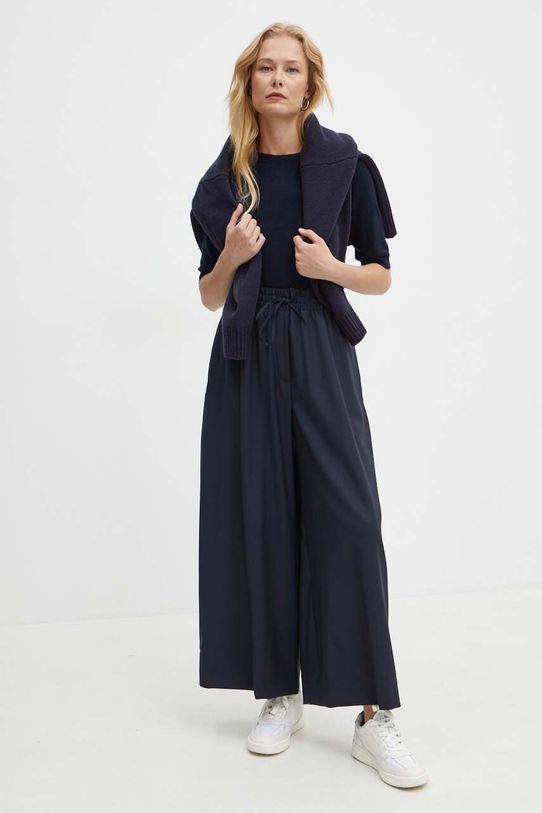 Max Mara Leisure sweter wełniany 2426366018600 granatowy AW24