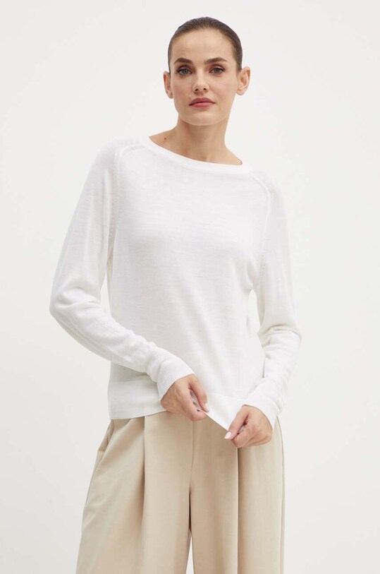 Шерстяной свитер Max Mara Leisure тонкий бежевый 2426366088600