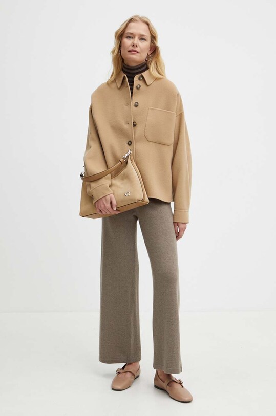 Шерстяной свитер Max Mara Leisure 2426366098600 коричневый AW24