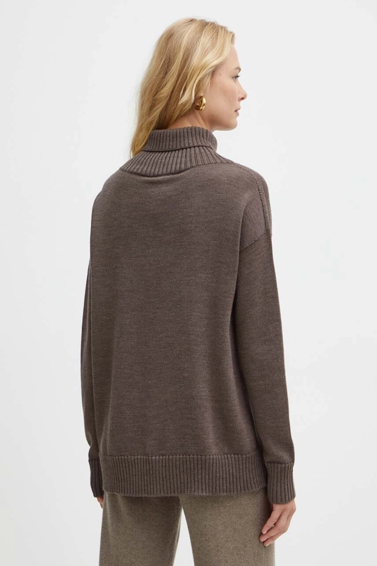 Odzież Max Mara Leisure sweter wełniany 2426366148600 brązowy