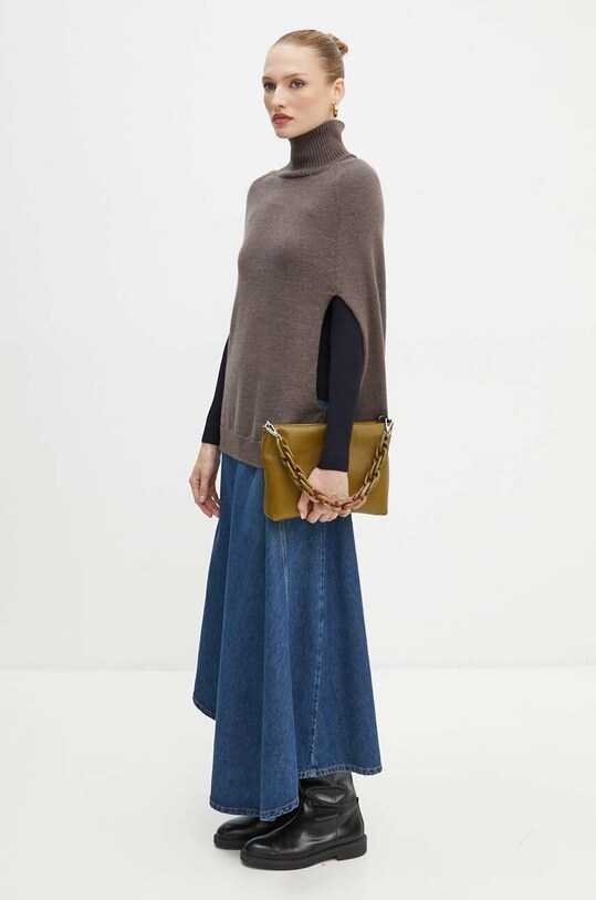 Вовняний светр Max Mara Leisure 2426366188600 коричневий AW24