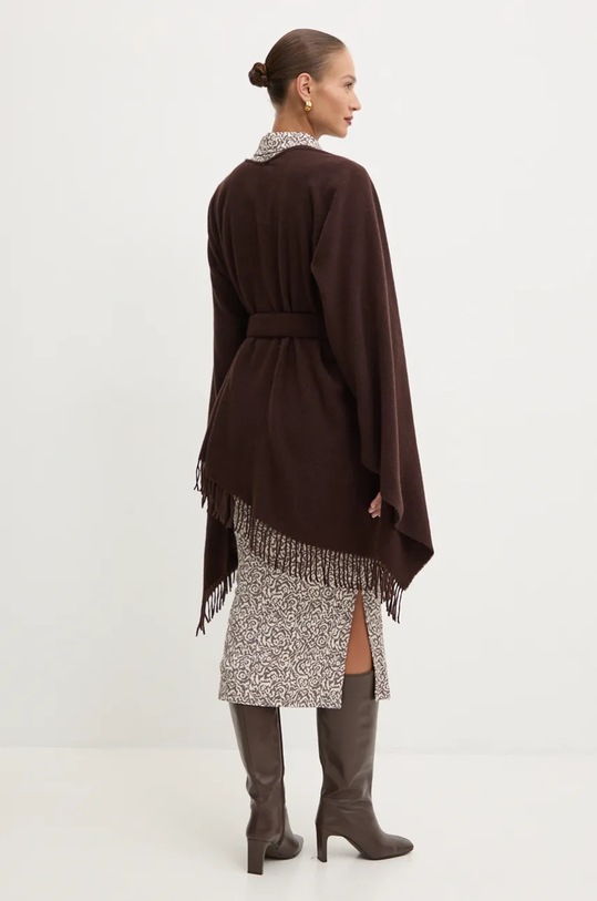 Odzież Max Mara Leisure poncho wełniane 2426736028600 brązowy