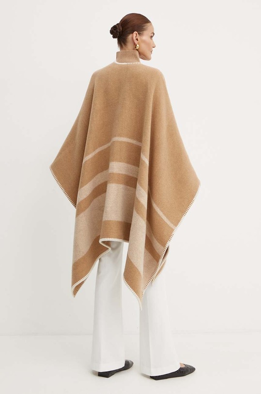 Odzież Max Mara Leisure poncho wełniane 2426736038600 brązowy