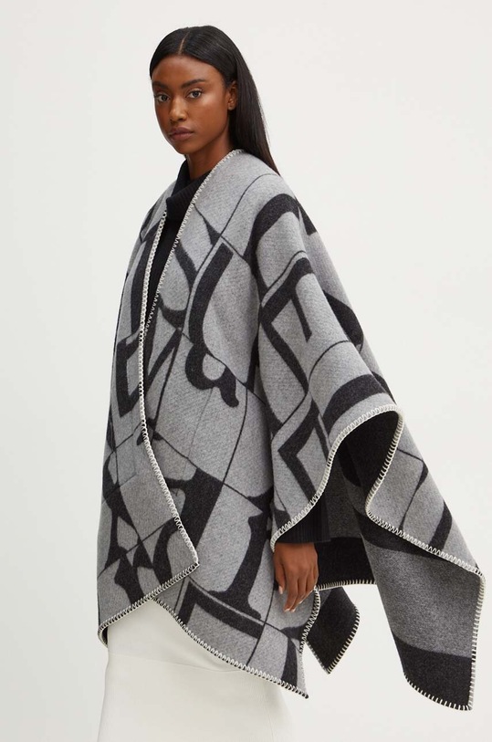 MM poncho il lana 2426736038600 grigio AW24