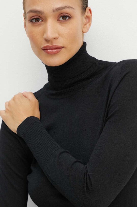 Luisa Spagnoli maglione in lana MANOS D 58439 nero