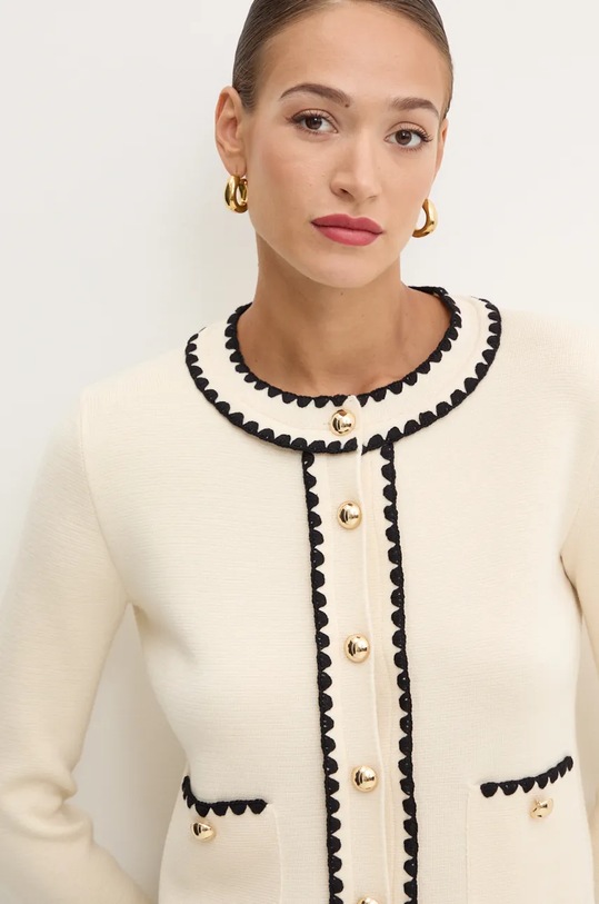 Luisa Spagnoli gyapjú kardigán MEGADUCA bézs 58398