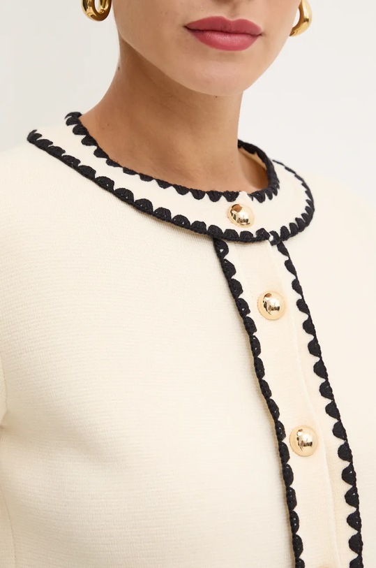 Luisa Spagnoli gyapjú kardigán MEGADUCA 58398 bézs