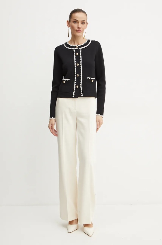 Luisa Spagnoli cardigan in lana MEGADUCA 58398 nero AW24