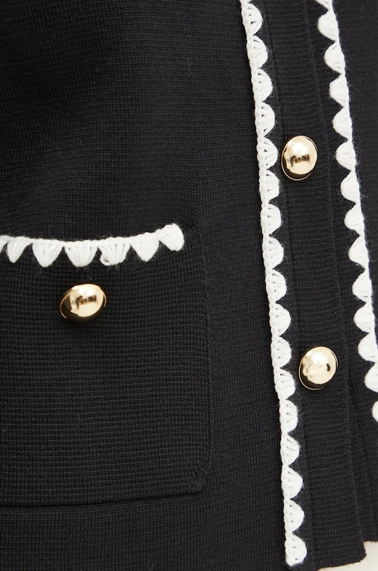 Luisa Spagnoli cardigan in lana MEGADUCA 58398 nero