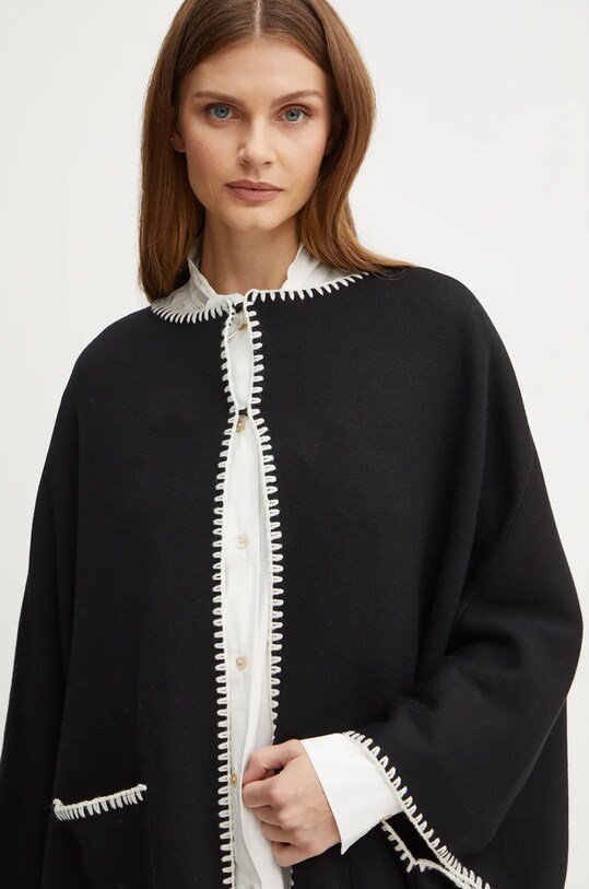 Luisa Spagnoli cardigan din lana MEGLIO negru 58467