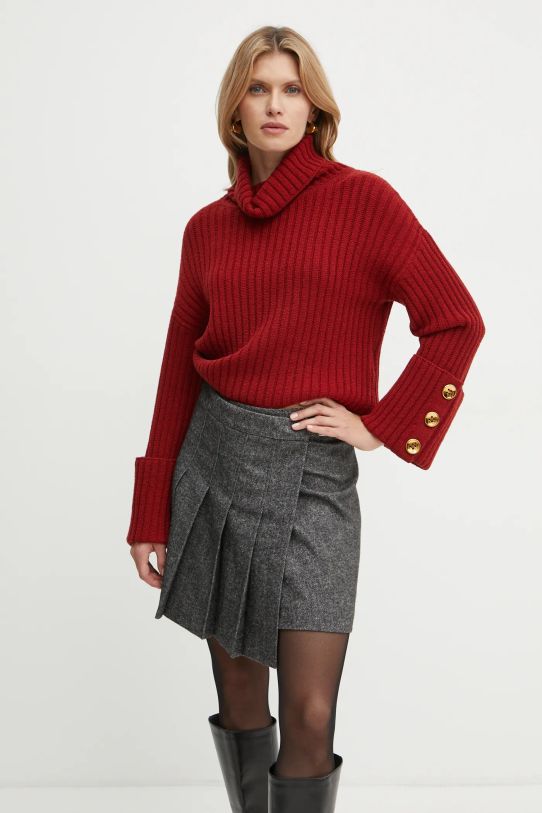 Шерстяной свитер Luisa Spagnoli шерсть бордо 58533