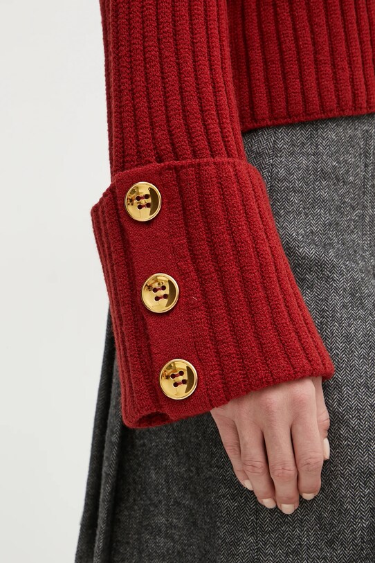 Шерстяной свитер Luisa Spagnoli 58533 бордо