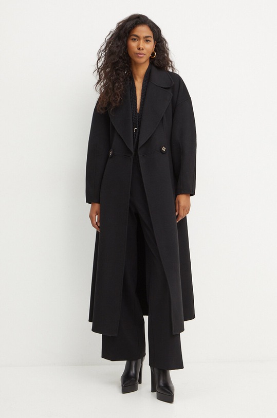 Luisa Spagnoli cardigan din amestec de lana CALDA 58493 negru AW24