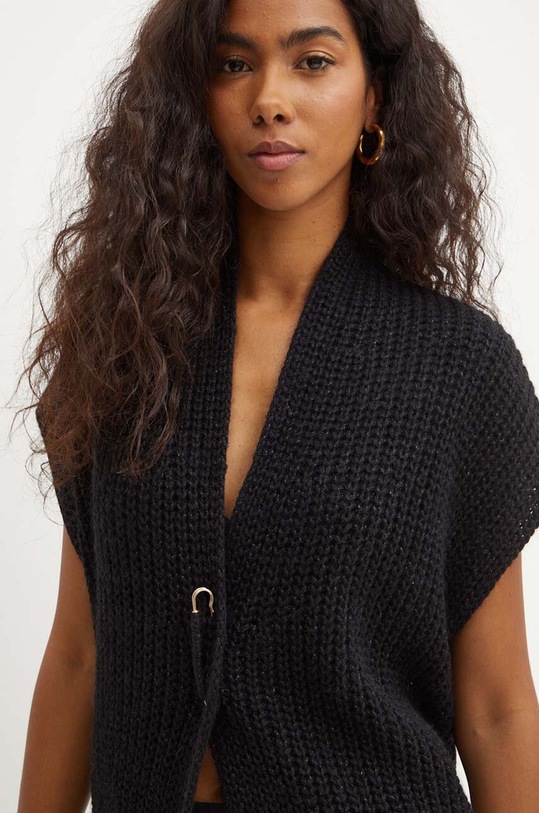 Luisa Spagnoli cardigan din amestec de lana CALDA negru 58493