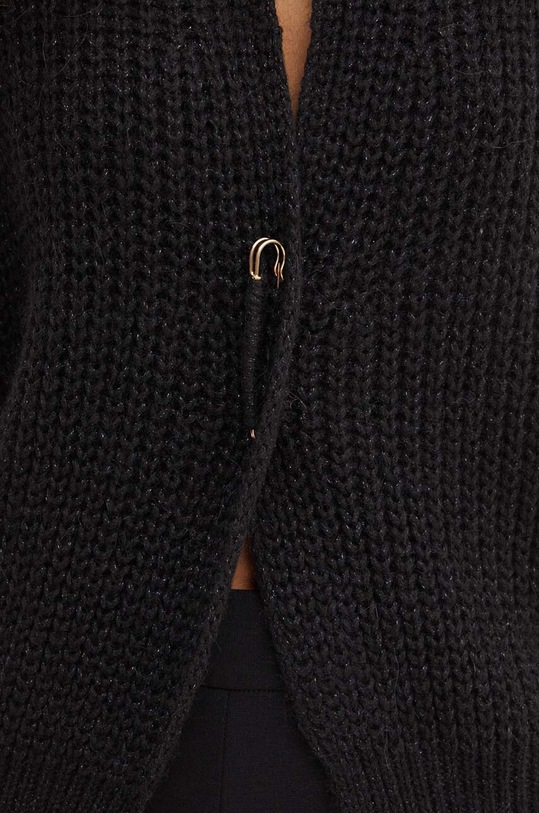Luisa Spagnoli cardigan din amestec de lana CALDA 58493 negru