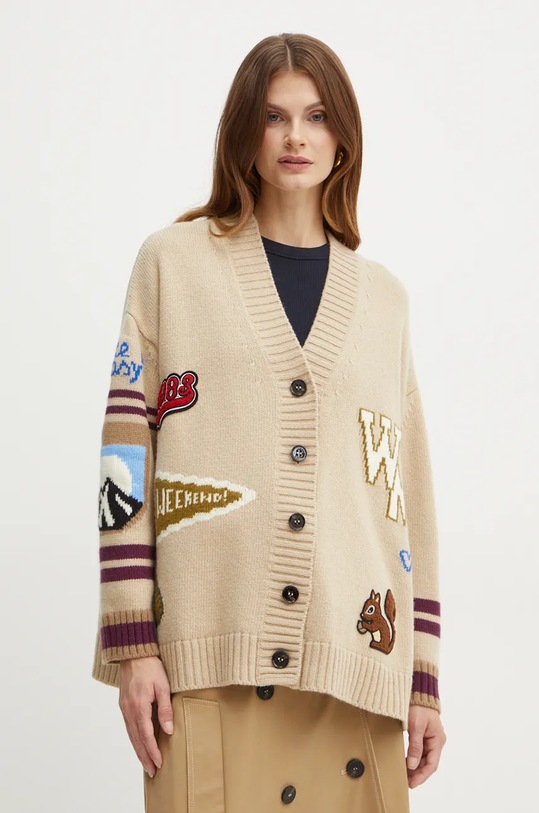 Vlněný svetr Weekend Max Mara s příměsí vlny béžová 2425346052600