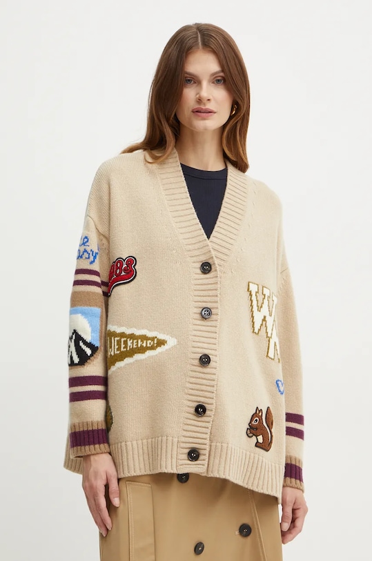 Vlněný svetr Weekend Max Mara s příměsí vlny béžová 2425346052600