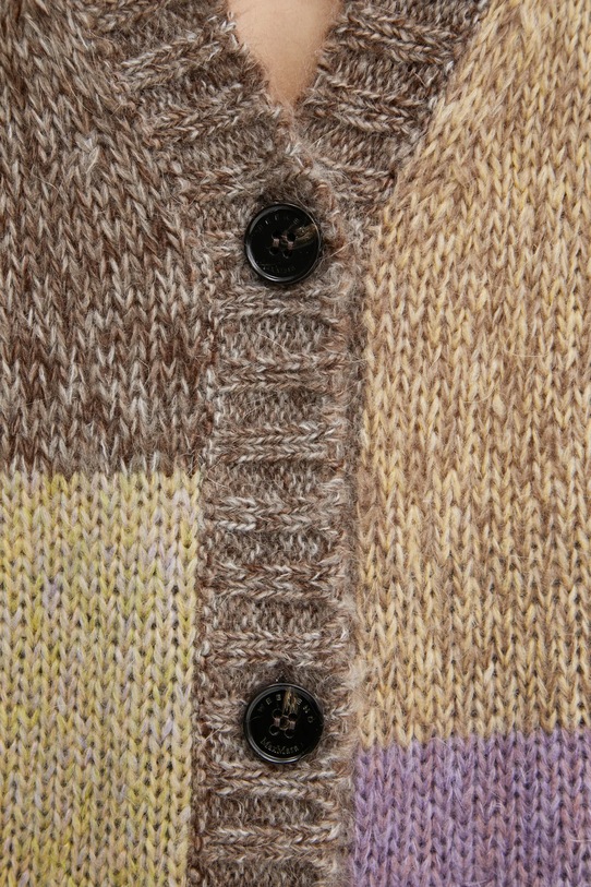 Weekend Max Mara kardigán gyapjú keverékből 2425346072600 barna