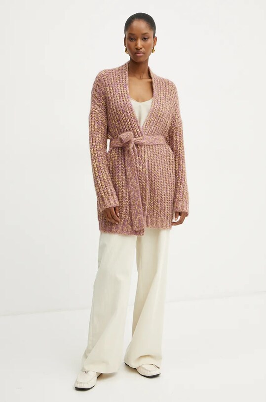 Weekend Max Mara cardigan con aggiunta di lana 2425346082600 rosa AW24