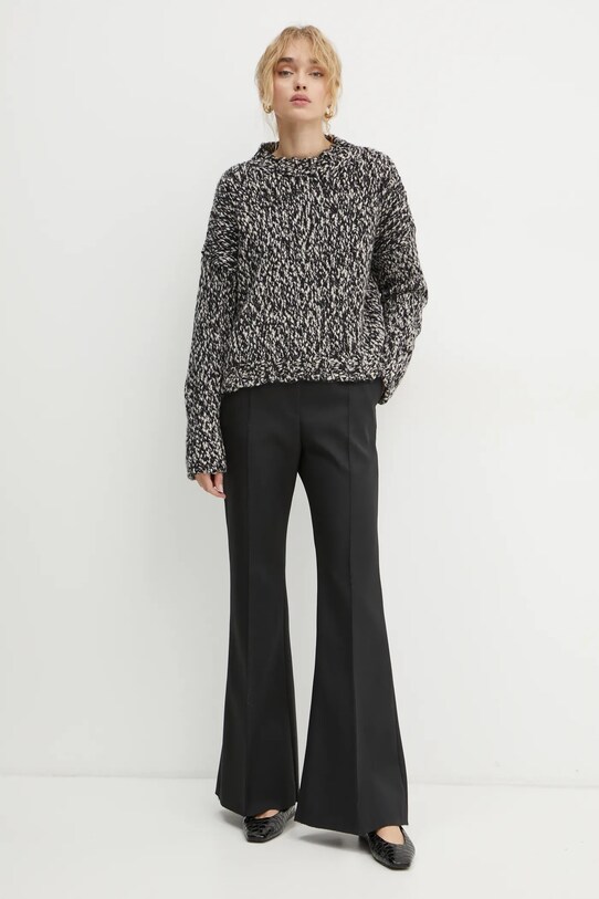 Weekend Max Mara gyapjú pulóver 2425366062600 fekete AW24