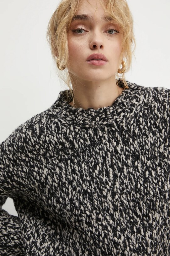 Weekend Max Mara gyapjú pulóver fekete 2425366062600