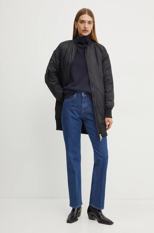 Μάλλινο πουλόβερ Weekend Max Mara 2425366082600 σκούρο μπλε AW24