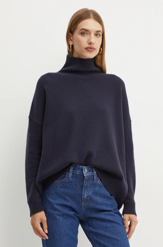 Μάλλινο πουλόβερ Weekend Max Mara σκούρο μπλε 2425366082600