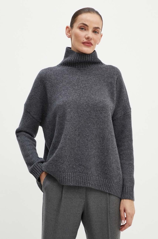 Weekend Max Mara pulover de lana grosime medie gri 2425366082600