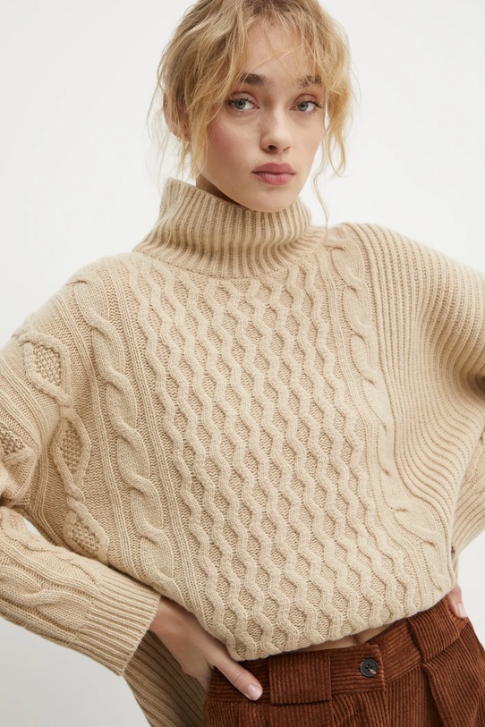 Vlněný svetr Weekend Max Mara béžová 2425366192600