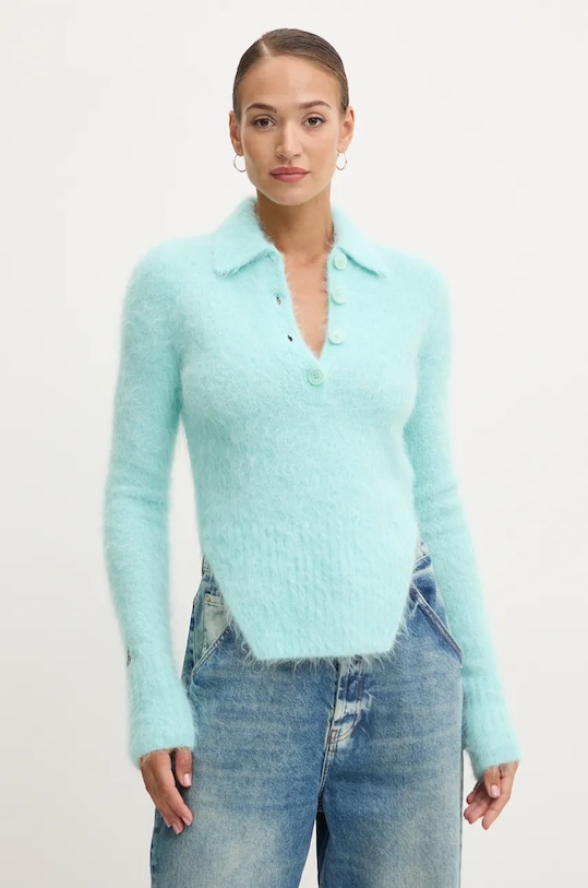 Μάλλινο πουλόβερ Patrizia Pepe μαλλί τιρκουάζ 2K0276.K212