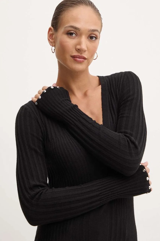 Svetr z vlněné směsi Patrizia Pepe černá 2K0285.K7S0