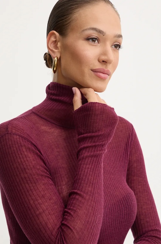 Vlněný svetr Patrizia Pepe fialová 2K0286.K205