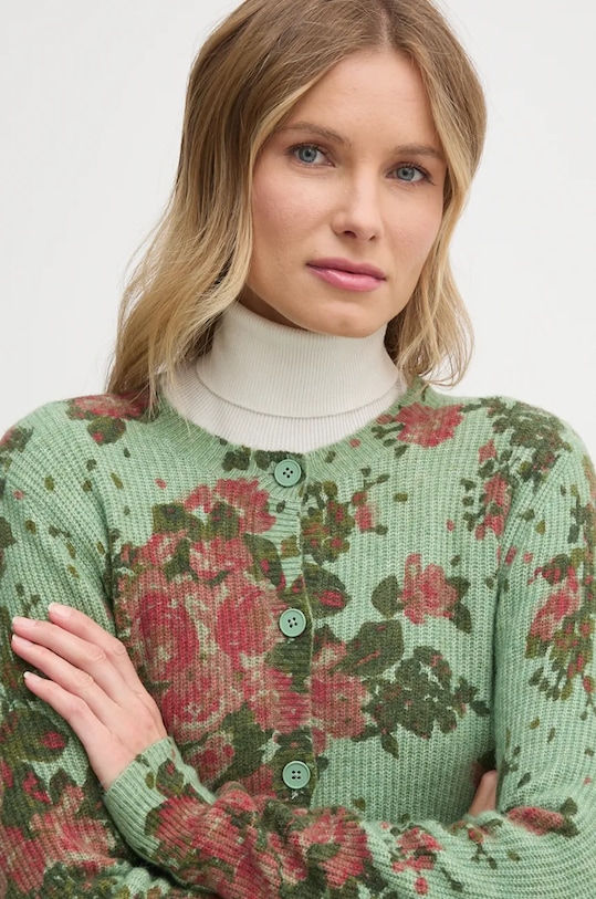 Жилетка с вълна United Colors of Benetton зелен 1HCLD501Q