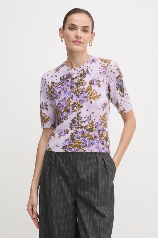 Svetr z vlněné směsi United Colors of Benetton fialová 1HCLD10BQ