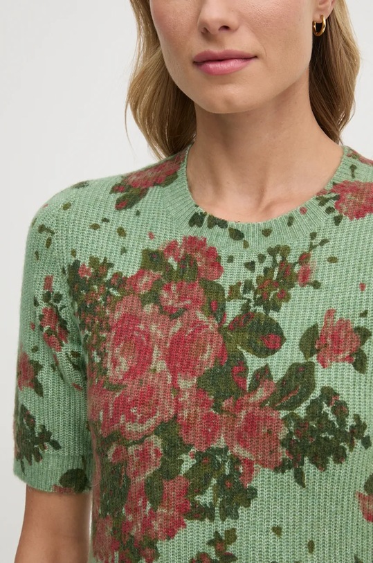 United Colors of Benetton sweter z domieszką wełny 1HCLD10BQ zielony