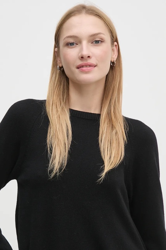 United Colors of Benetton sweter wełniany czarny 1044D10BH