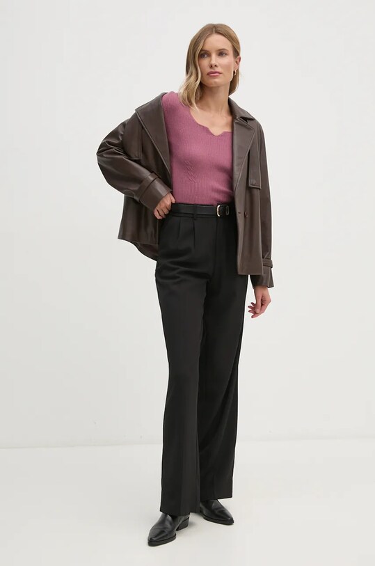 United Colors of Benetton pulover 112PD401V roz AW24