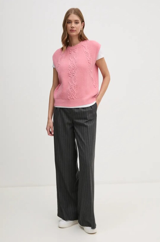 United Colors of Benetton gilè in lana 1344D10C9 rosa NC24