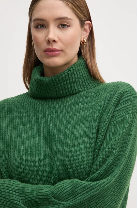 Vlněný svetr United Colors of Benetton zelená 1244D203D