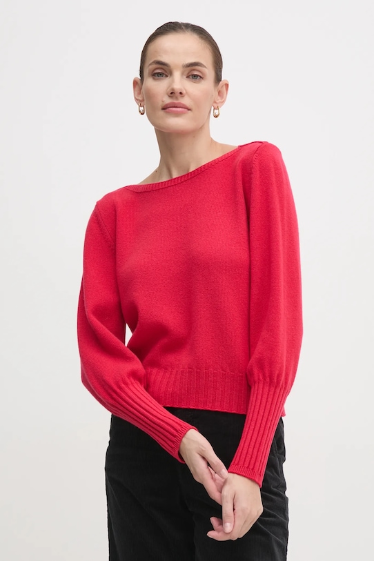 Вовняний светр United Colors of Benetton вовна рожевий 1244D10C6