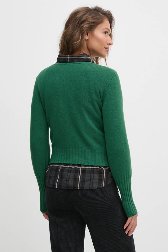 Дрехи Вълнен пуловер United Colors of Benetton 1244D10C6 зелен